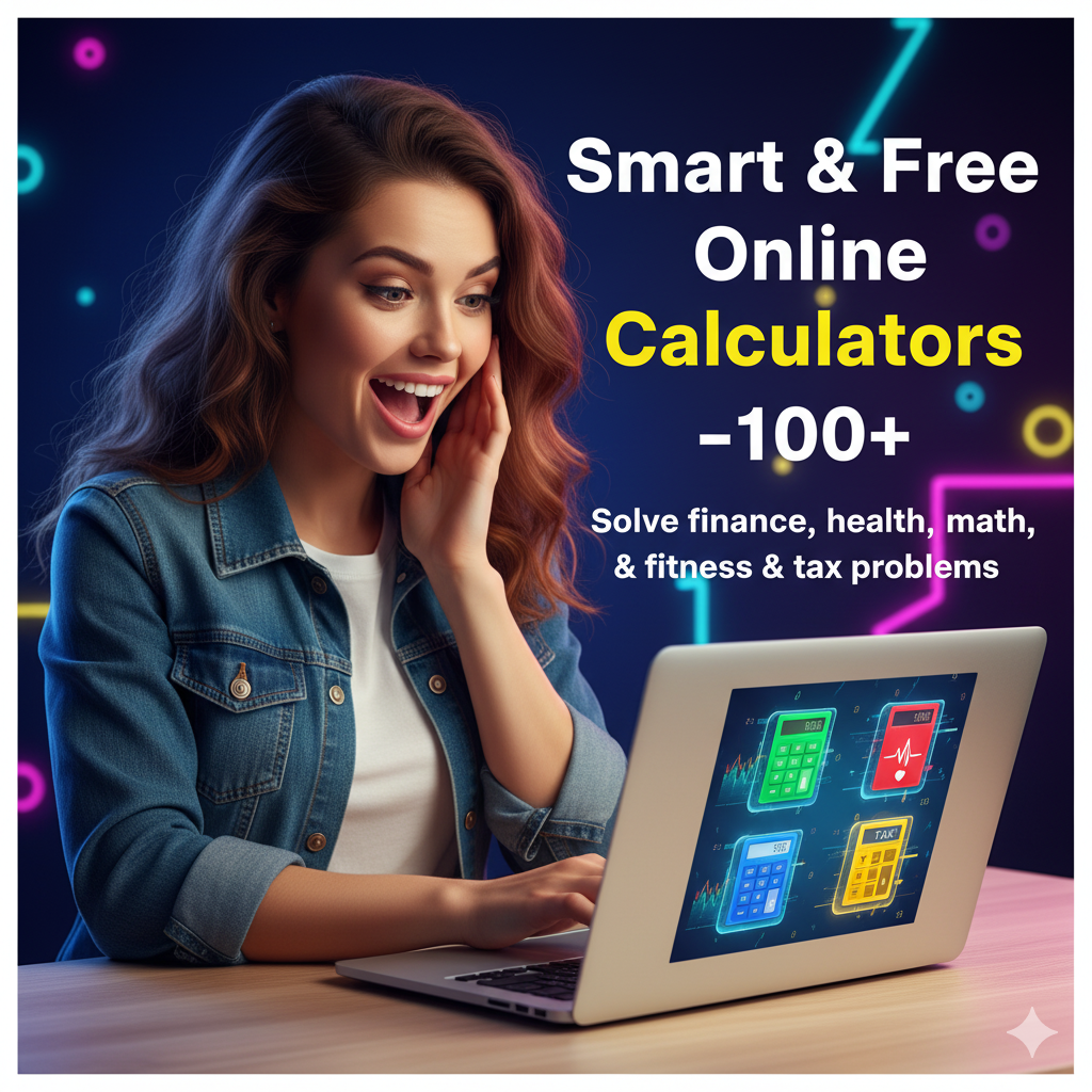 Smart & Free Online Calculators –100 Solve finance, health, math, fitness & tax problems