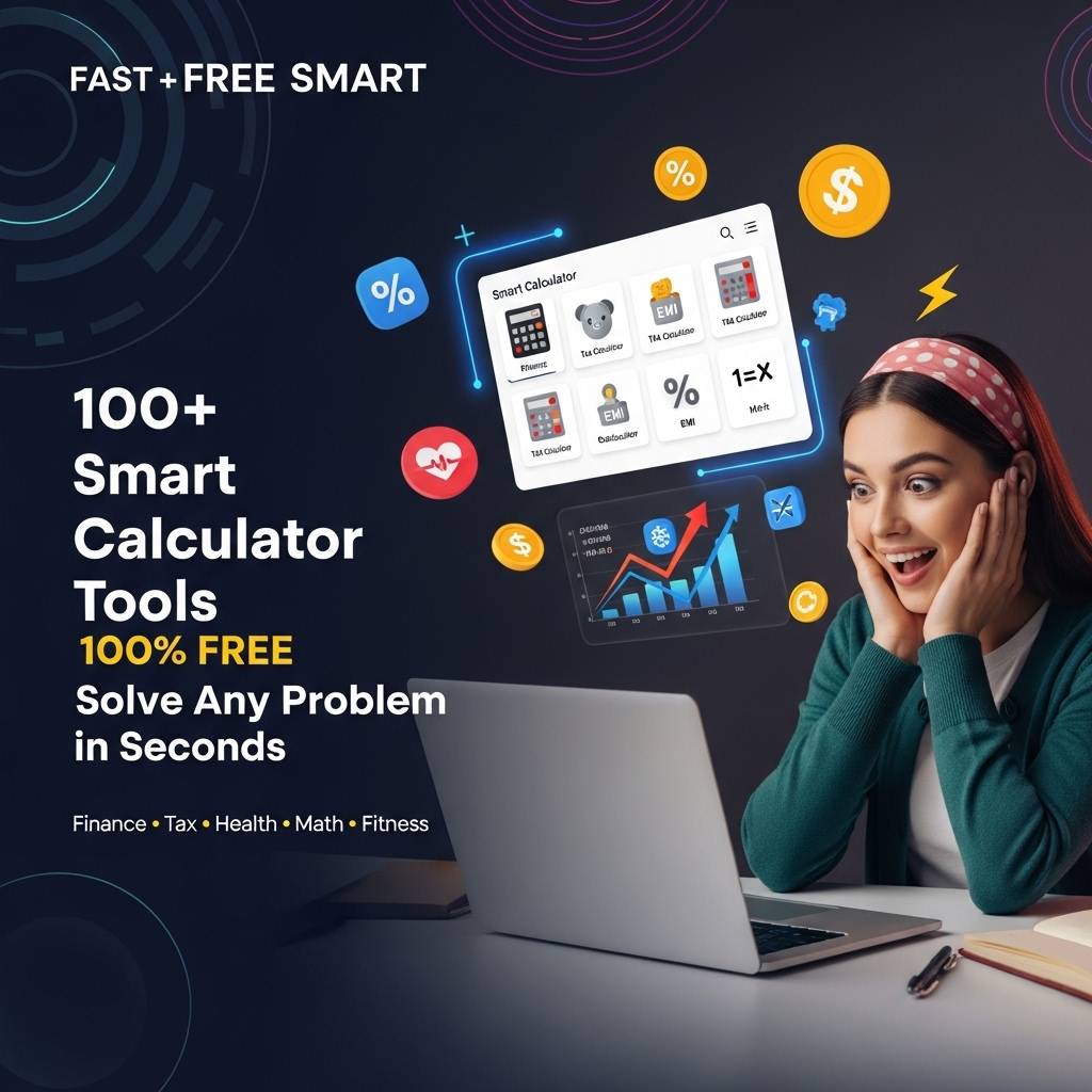 Smart & Free Online Calculators –100 Solve finance, health, math, fitness & tax problems
